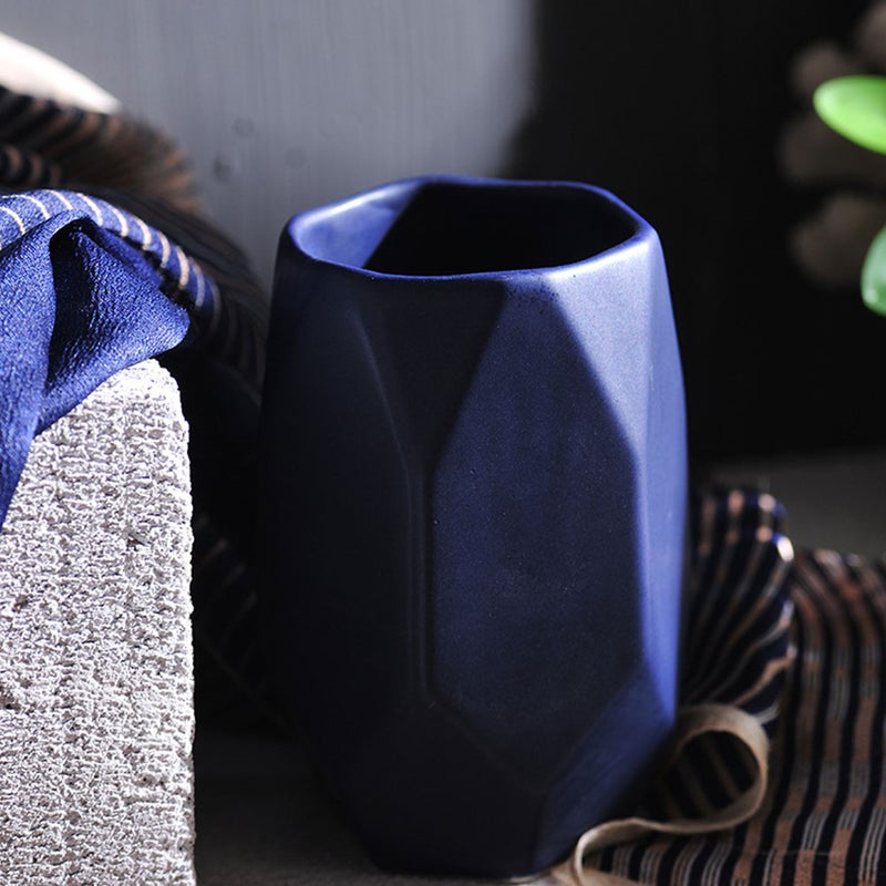 2 pcs Ceramic Toothbrush Cup Toothbrush Mug Fashion Wash Cup Water Storage Cup for Home Dorm Dark - Image 4