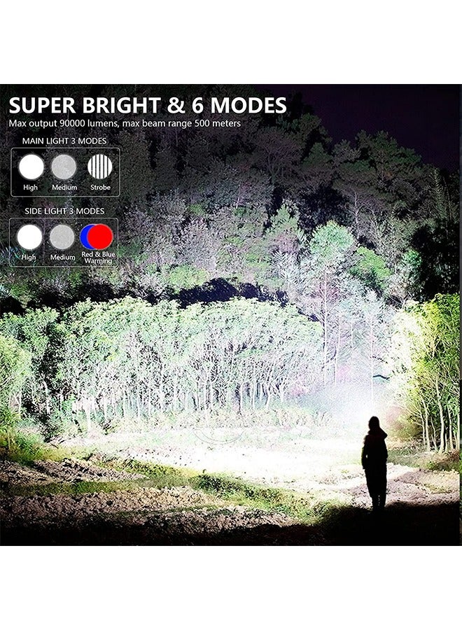 Powerful Searchlight, 2200 Bright Lumens Handheld Hunting Flashlight, Super Durable LED Spotlight, Suitable for Boating/Camping  - Image 2
