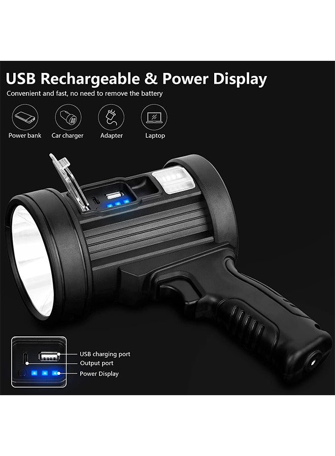 Powerful Searchlight, 2200 Bright Lumens Handheld Hunting Flashlight, Super Durable LED Spotlight, Suitable for Boating/Camping  - Image 5