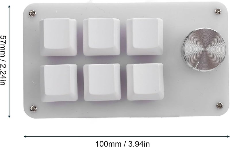 Mini Macro Mechanical Gaming Keypad 6 Keys One Handed USB Type C Programmable RGB Keyboard for PC Gaming Office and Industrial Control - Image 2