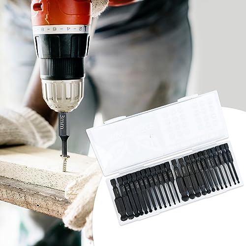 Narwhal Ball End Hex Allen Wrench Drill Bit Set (24 Pack - Metric & SAE Sizes - Magnetic Tipped) - Hardened CR-MO Steel Hexagonal Bits - Perfect Replacement for Ball End Allen Wrenches & Hex Keys - Image 5