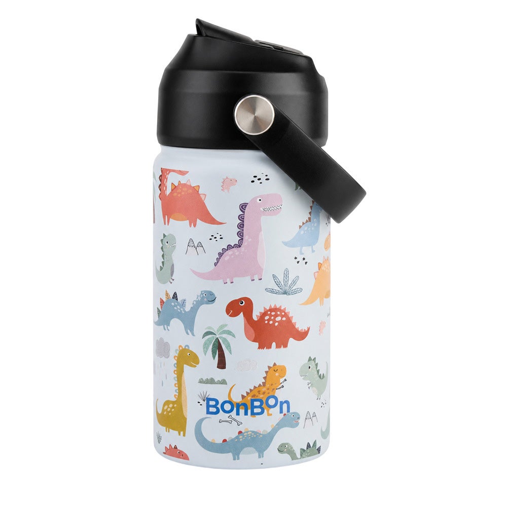 Bonbon - Stainless Steel Kids Water Bottle - Dinos - 350 ml