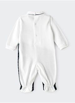 Tiny Hug Baby Girl White and Blue Heart Onesie  - Image 2