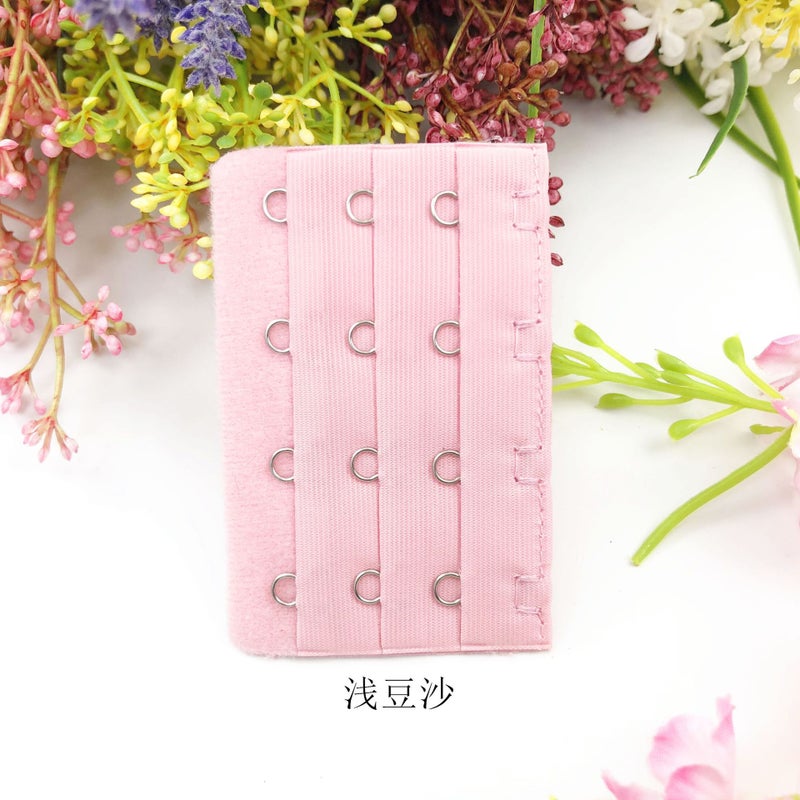 Generic [Stainless steel] small four-row buckle 6.3cm wide bra extension buckle underwear extension buckle small 3-row 4 buckle no packaging Gold complexion  - Image 2