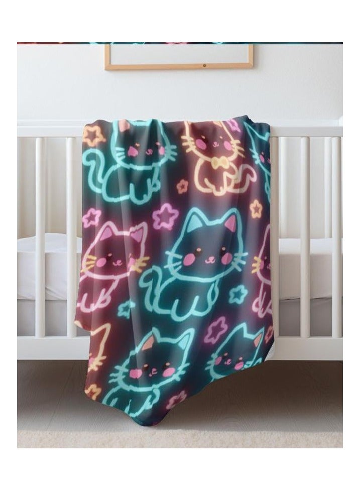 عام بطانية رقيقة من الفانيلا الكرتونية للأطفال أو الطلاب (دافئة ومريحة ومناسبة للنوم والألعاب) 100 سم * 150 سم - Image 1