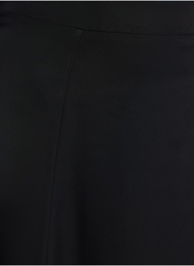 trendyol - Black Satin Fabric A-line Midi Woven Skirt TWOAW24ET00167 - Image 1