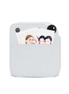 ماركة غير محددة بو الجلود حالة الكاميرا متوافق مع كاميرا فورية Instax ميني 12 ، حزام قابل للتعديل مع الأشرطة وحقيبة تخزين الجيب الأبيض  - Image 5