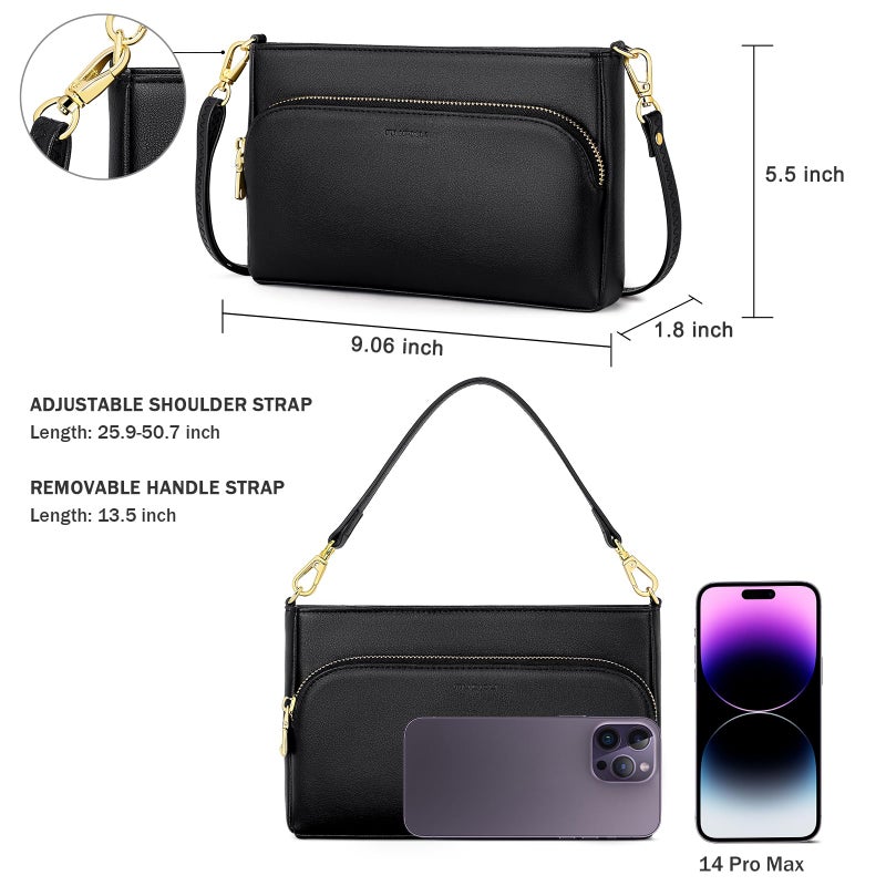 nuoku Small Cell Phone Purse Wallet Crossbody with Phone Pocket, Crossbody Bags for Women Cellphone Purse with Card Slots - Image 3