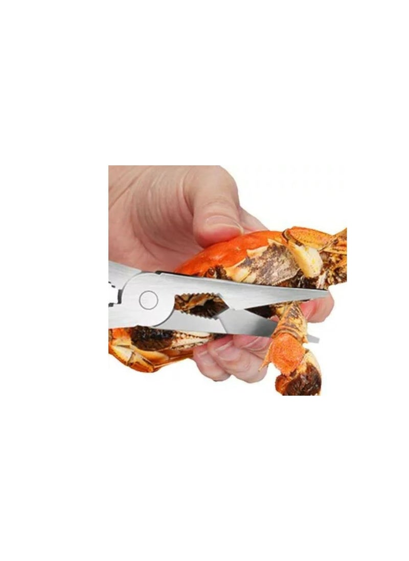 OLRADA OLRADA Crab Cutter Tool Set Stainless Steel Multipurpose Crackers Shell Fish Lobster Crab Cutter Nutcracker 1Pcs  - Image 2