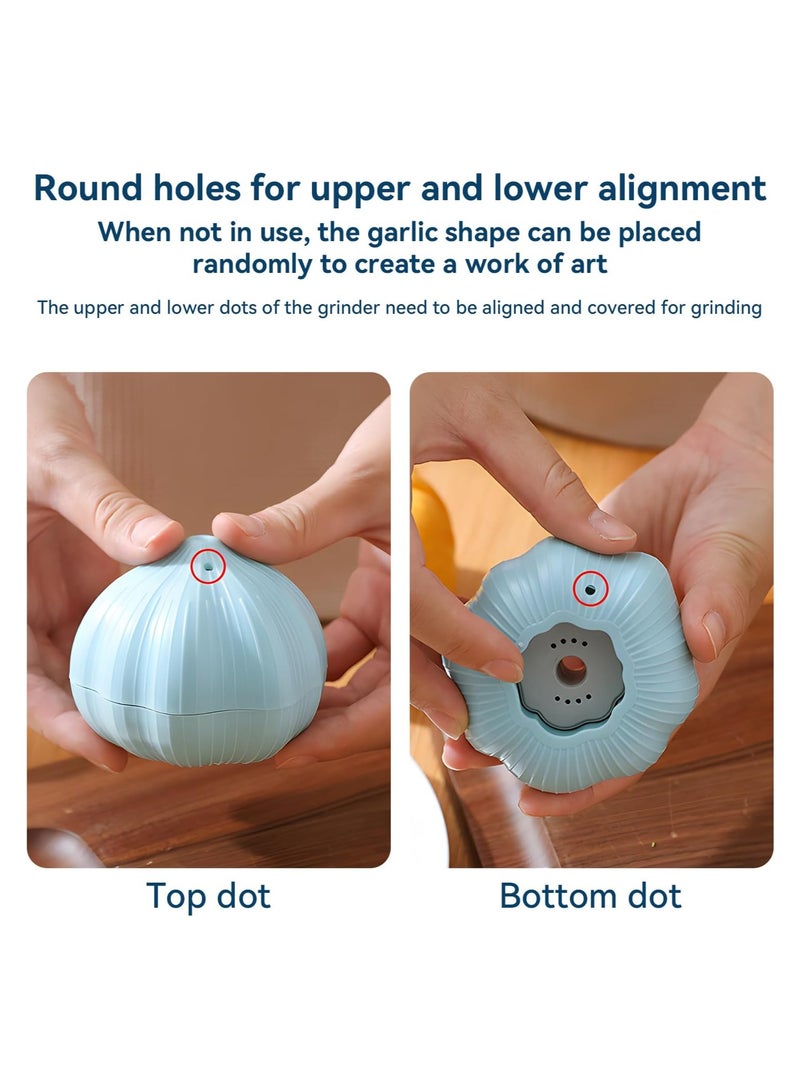 أداة تقطيع الثوم اليدوية، مفرمة الثوم المتأرجحة، أداة تقطيع الثوم والزنجبيل، أداة تقطيع الثوم اليدوية، عصارة، مفرمة، مطحنة الثوم، هراسة، كسارة لسحق الثوم الناعم (أزرق) - Image 3