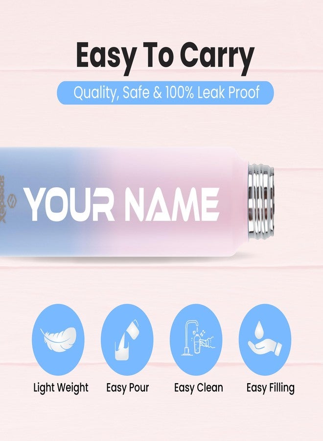 Speedex Stainless Steel Customized Sipper Water Bottles with Name 1Ltr, Gifts for Men, Women, Boys, Girls & Kids, Customised Name Bottle for Birthdays, Anniversaries Pink & Blue 1000ml (Set of 1) - Image 5