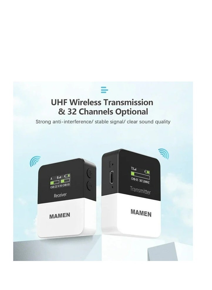 Mamen - KT-W1 Wireless Microphone (1x Receiver 1x Transmitter) - Image 1