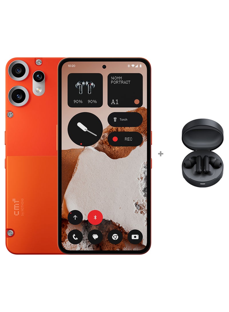 cmf by NOTHING هاتف 2 برو ثنائي الشريحة 5G برتقالي 8 جيجابايت رام 128 جيجابايت مع سماعات بودز برو مجانية - نسخة الشرق الأوسط - Image 1