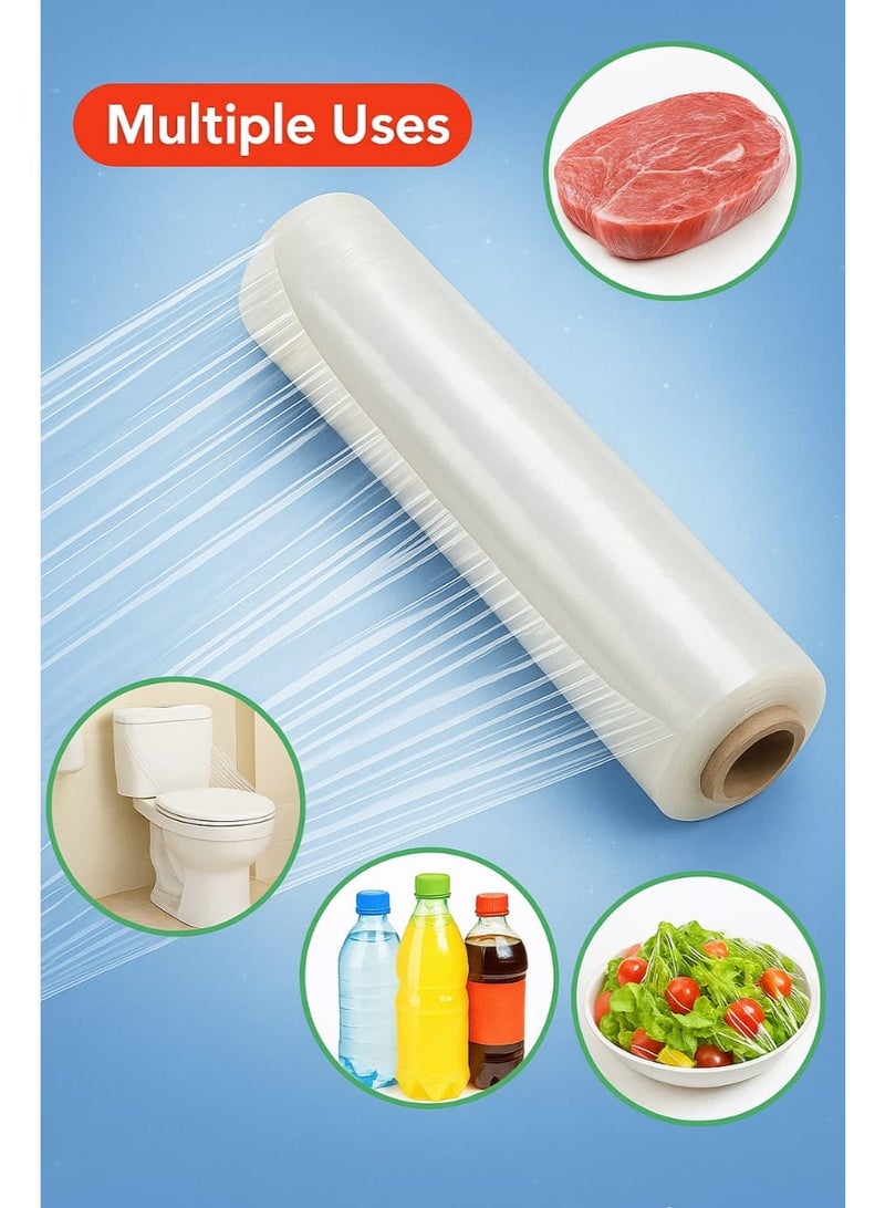 بي كيه ماكس لفة تغليف مطاطية عالية الجودة بوزن 2200 جرام - مثالية للتعبئة والحماية أثناء النقل والتخزين والمزيد، لتغليف البراميل والأثاث، ولجميع الاستخدامات. - Image 2