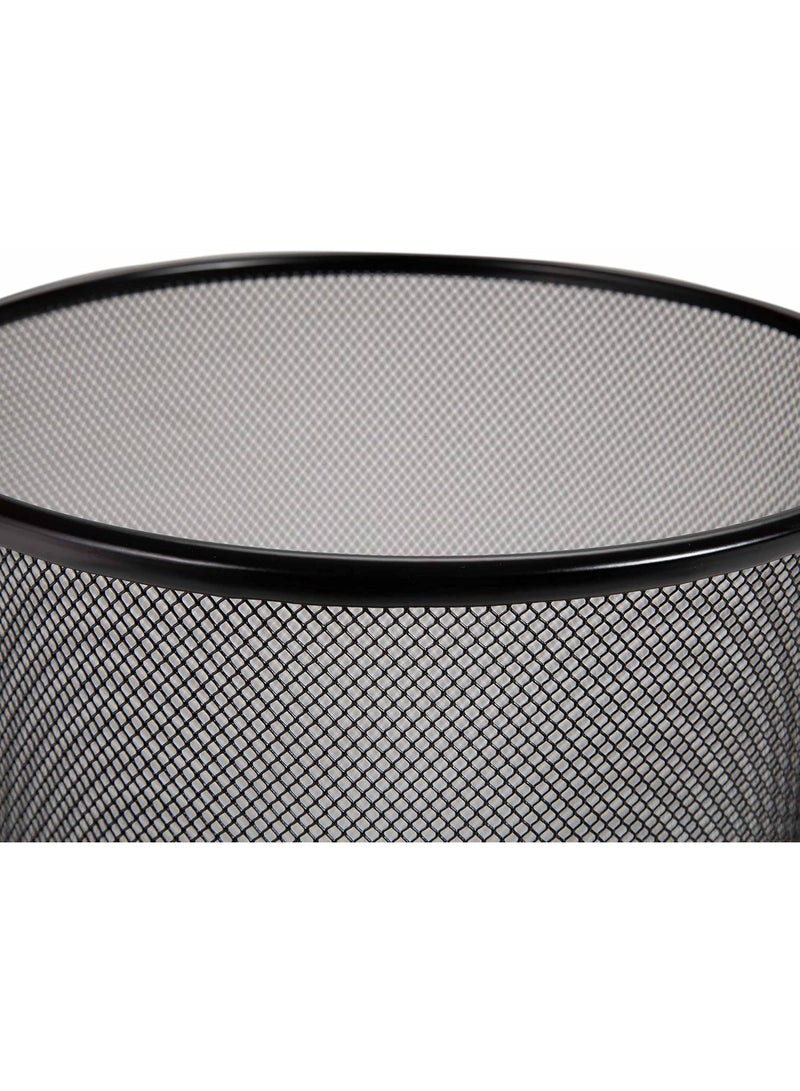 MOMENT Steel Mesh Round Trashcan Wastebasket for Trash or Recycle in The Home Office Garage. 27x26 CM - Image 2