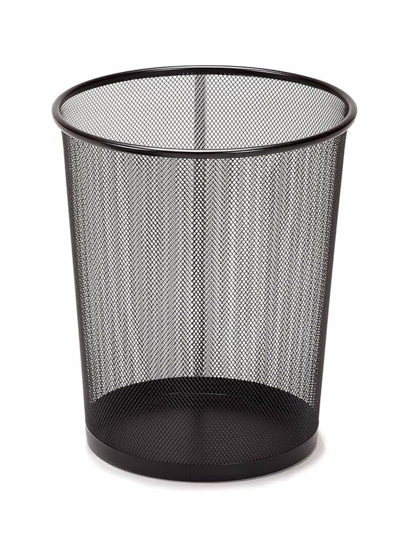 MOMENT Steel Mesh Round Trashcan Wastebasket for Trash or Recycle in The Home Office Garage. 27x26 CM - Image 1