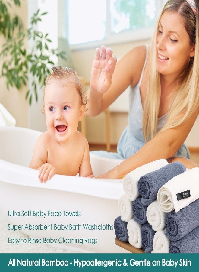 JEFFSUN Baby Washcloths 12 Pack, 10x10 inch Ultra Soft Small Wash Cloths for Face and Body, Gentle & Safe White Face Towels on Sensitive Skin, Baby Essentials Shower Gifts for infant Kid Toddler Children - Image 4
