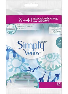 Venus Gillette Simply Venus 2 Disposable Razor 12 count  - Image 1