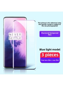One Plus 7pro Tempered Film 1 Plus 7 Mobile Phone Film One Plus 7 Full Screen Coverage Oneplus Full Coverage 1 7p Hydration High-Color:Blue Light Diamond Film Explosion-proof √ 3 Pieces Of Lens Rear Film-Dimensions:One Plus 7Pro
