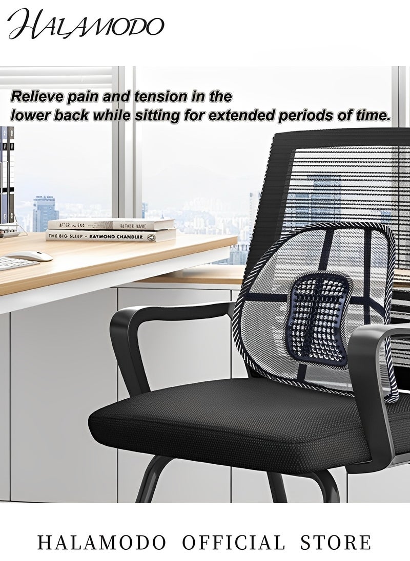 Generic 1PC Lumbar Mesh Back Brace Support Pad Office Home Car Seat Chair Ventilate Cool Cushion with Massage Breathable Waist Cushion for Ultimate Comfort  - Image 5