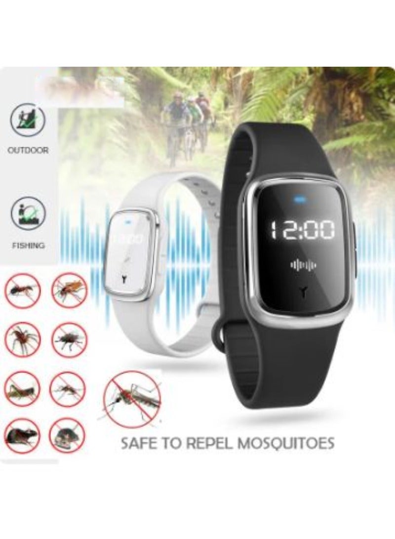 AROAQ 2 PCS Ultrasound Mosquito Watch Wristband Summer Mosquito Repellent Bracelet Insect Band Children Adult Outdoor Anti-mosquito Artifact - Image 1