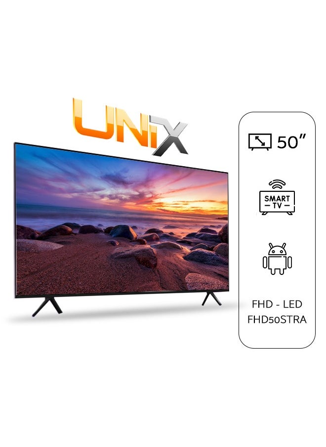 يونيكس شاشة سمارت - 50 بوصة - FHD - LED - نظام اندرويد -FHD50STRA  - Image 1