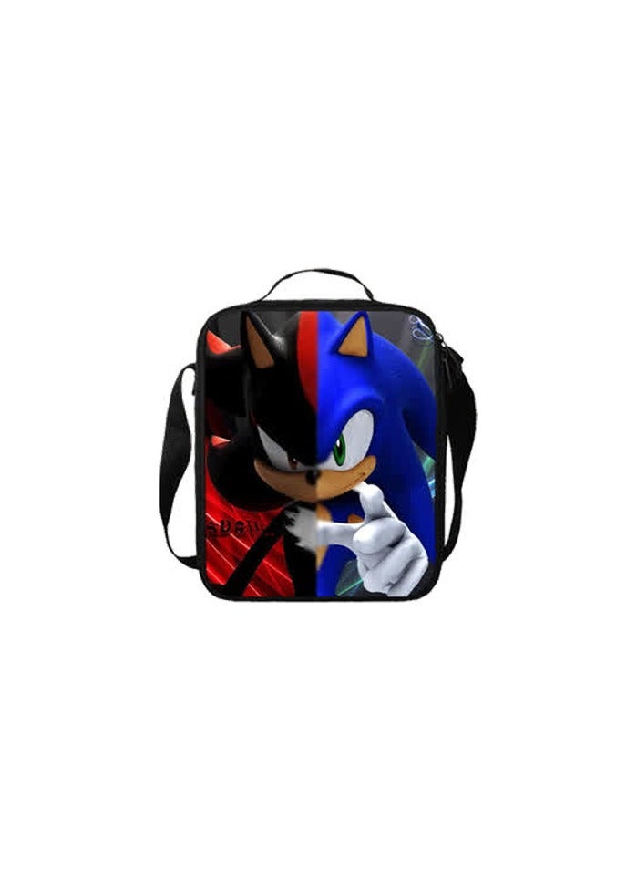 2024 new Sonic backpack student large-capacity schoolbag Sonic 2 animation sacker bag pen bag,2-Three-piece set - Sonic  - Image 3