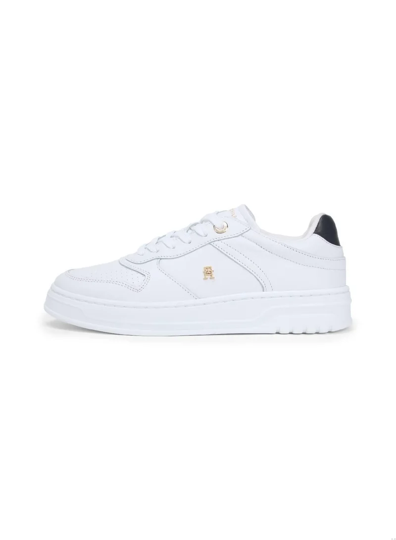TOMMY HILFIGER TH Monogram Leather Cupsole Trainers