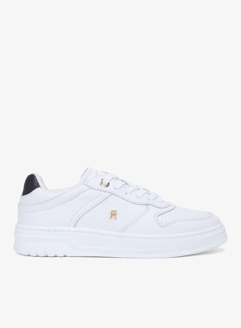 TOMMY HILFIGER TH Monogram Leather Cupsole Trainers