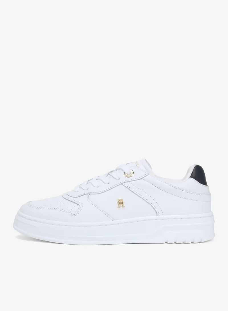 TOMMY HILFIGER TH Monogram Leather Cupsole Trainers