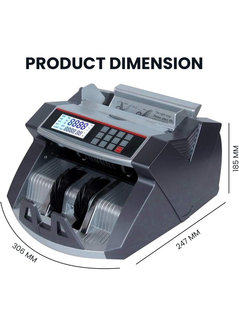CRONY Money Cash Counting Machine - JN-2040V Portable bill Counter Multi Currency Counting Machine AED SAR USD EUR Counterfeit Money Detectors UV MG Bill Counting Machine with LCD Display 1000pcs/min - Image 2