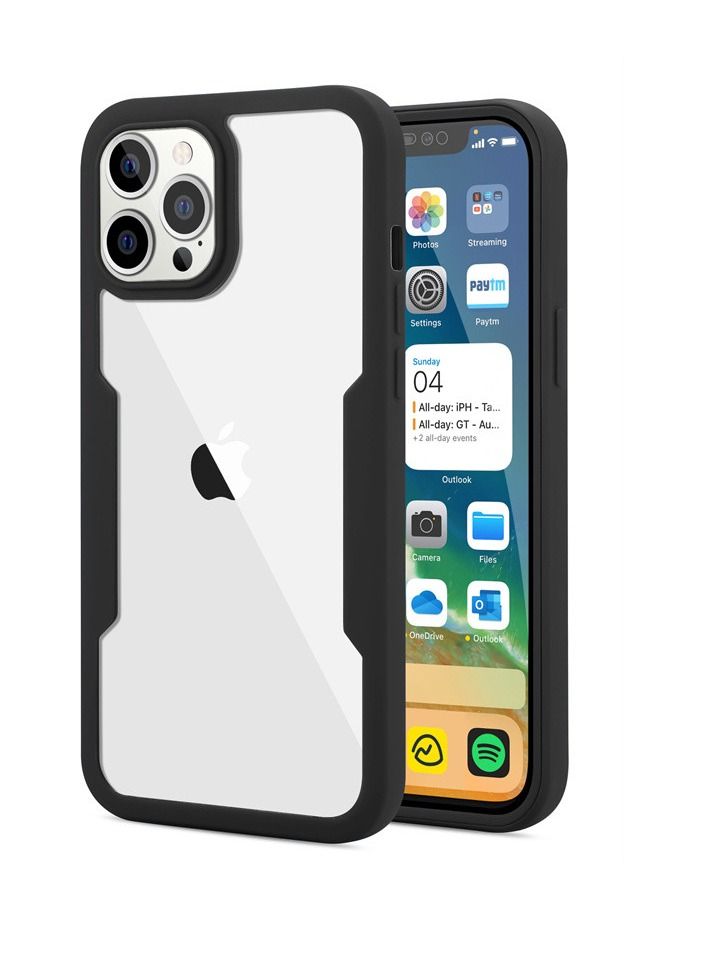 iPhone 14 Pro Case Black 360 degree full body Protection - Image 1