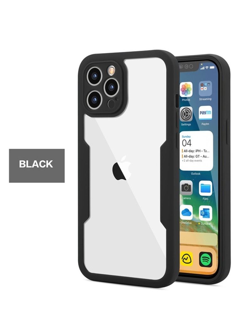 iPhone 14 Pro Case Black 360 degree full body Protection - Image 2
