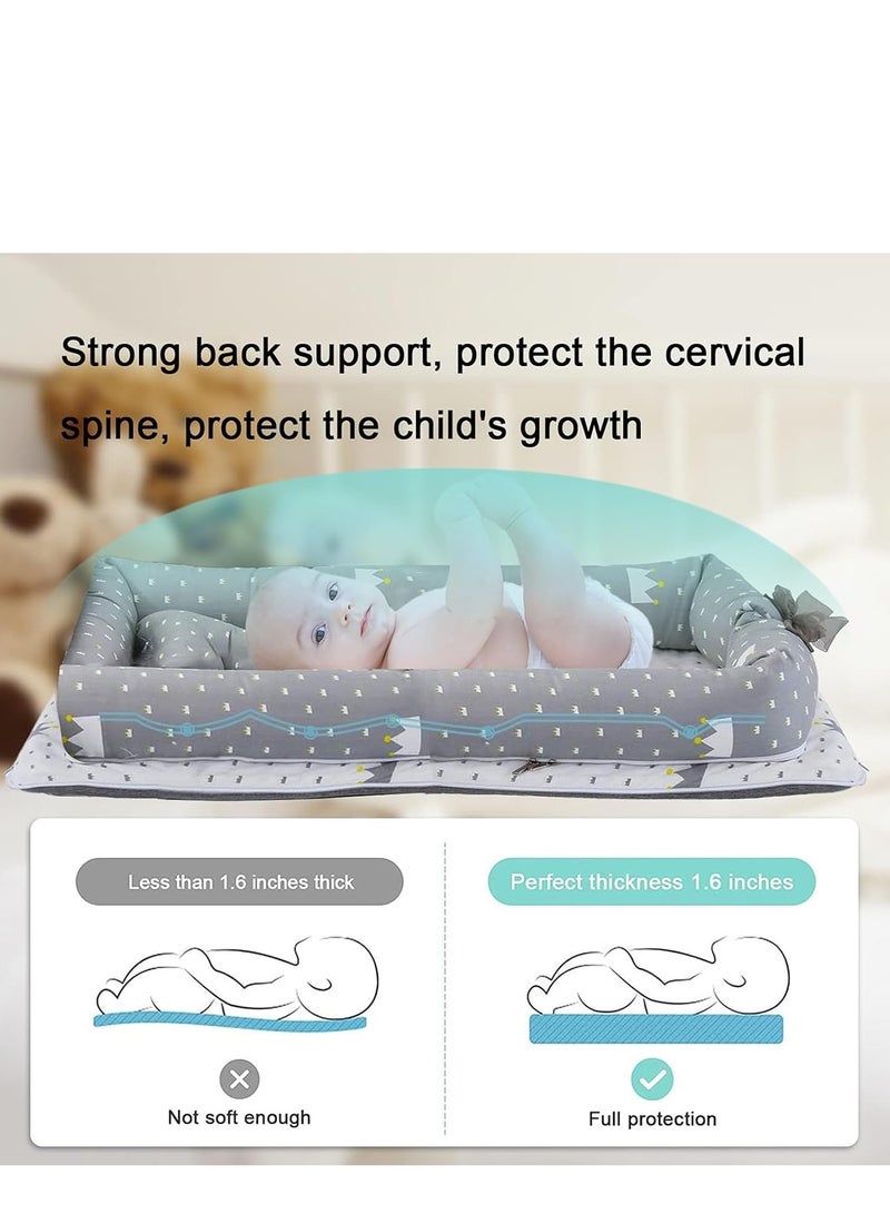 رايتشر سرير أطفال، عش نوم للأطفال، عش نوم محمول للأطفال، سرير إلكتروني لغرفة نوم الأطفال، مرتبة لحديثي الولادة لأسرة الأطفال والأسرّة من 0 إلى 24 شهرًا - Image 3