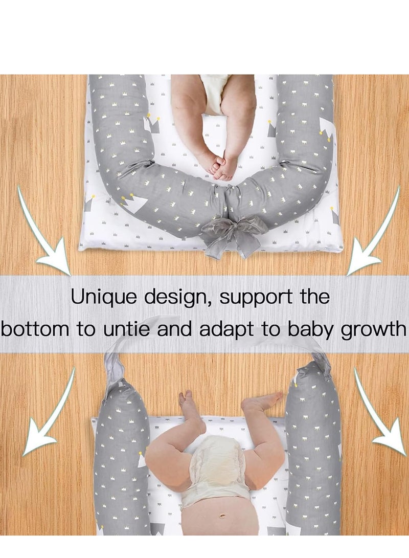 رايتشر سرير أطفال، عش نوم للأطفال، عش نوم محمول للأطفال، سرير إلكتروني لغرفة نوم الأطفال، مرتبة لحديثي الولادة لأسرة الأطفال والأسرّة من 0 إلى 24 شهرًا - Image 5