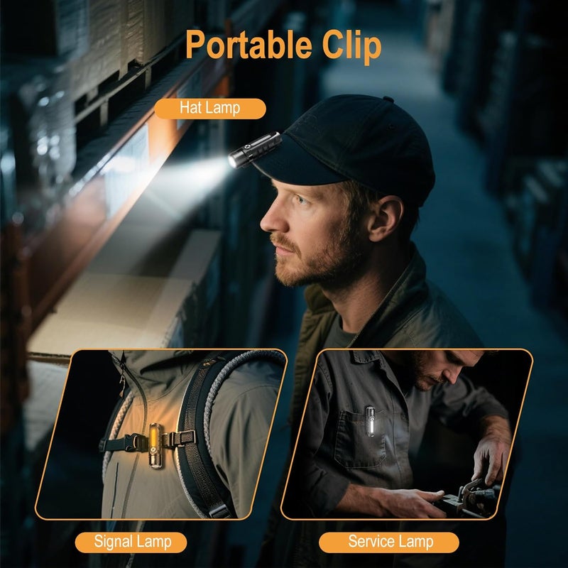 BORUIT RJ28 Mini Keyring Flashlight with RGB Side Lamp, 410 Lumen Rechargeable, IP66 Waterproof - Image 2