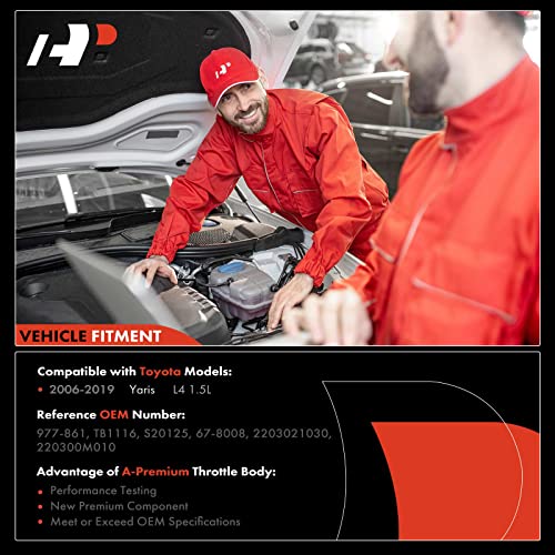 A-Premium جسم دواسة إلكتروني A-Premium متوافق مع تويوتا يارس 2006-2019 L4 1.5L - استبدال# S20125، TB1116، 22030-0M010 - Image 3