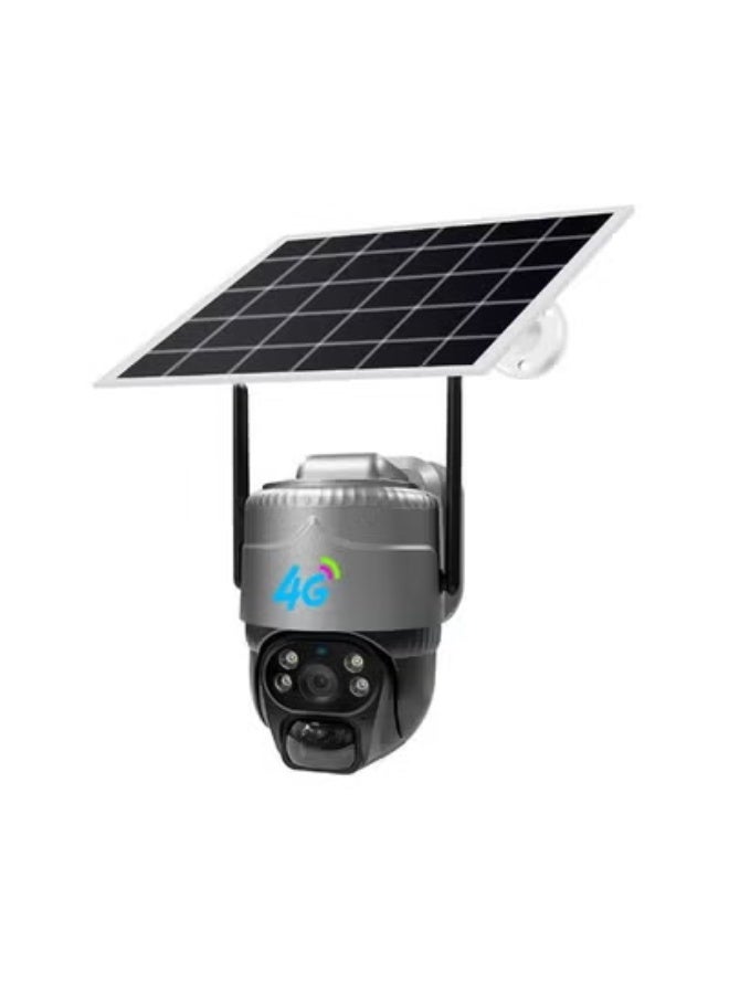 TIGER VC20 4G Wireless Solar Security Camera 3MP – 8000mAh Battery, 4 Dual-Core LED Lights, PTZ Control, Motion Detection, IP66 Waterproof Outdoor Surveillance Camera (Black) - Image 1