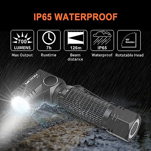 NICRON Flashlight, 700 Lumens 90 Degree Pocket Flashlight Rechargeable IP65 Waterproof 5 Modes for Camping, Outdoor, Hiking, Car Repairing - Image 5