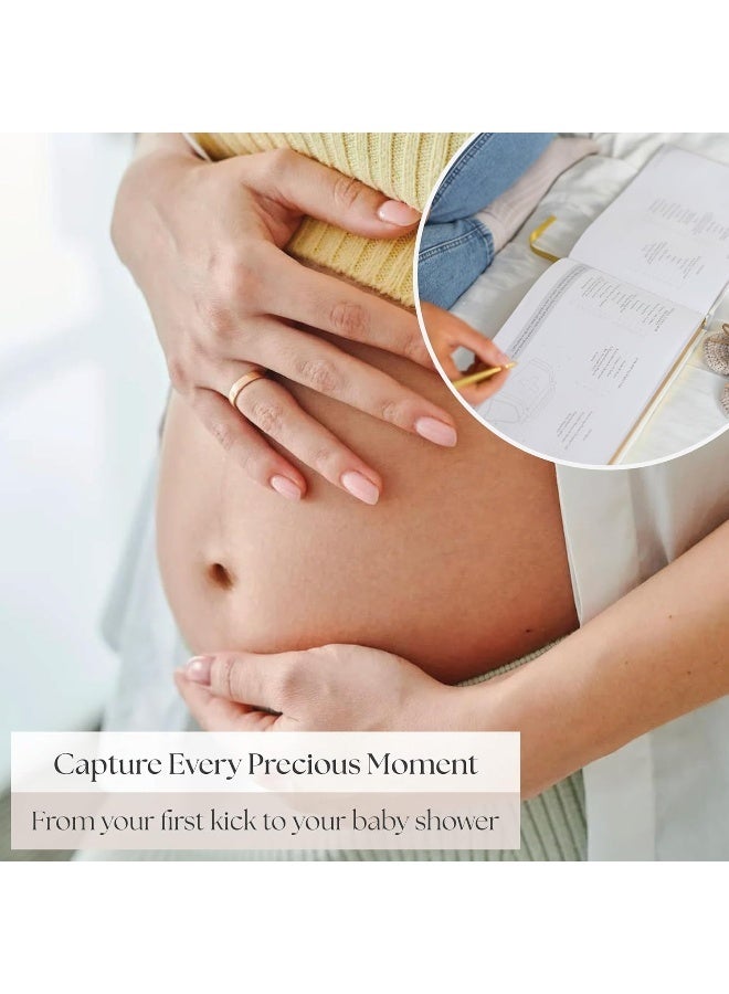 Bibi & Beau Pregnancy Journal Memory Book - Great First Time Mom Baby Gift - Keepsake Pregnancy Book Journals - 40 Weekly Calendars Milestone Journey - For Ultrasound Photos Tracking - Image 2