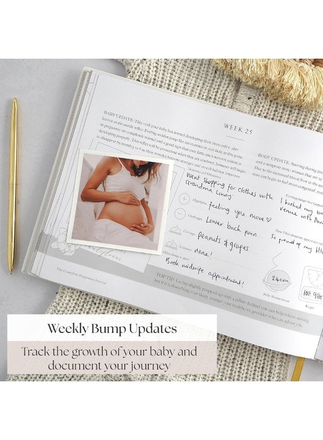 Bibi & Beau Pregnancy Journal Memory Book - Great First Time Mom Baby Gift - Keepsake Pregnancy Book Journals - 40 Weekly Calendars Milestone Journey - For Ultrasound Photos Tracking - Image 5