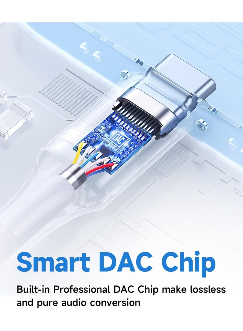 أثير محول USB C إلى مقبس سماعة رأس 3.5 مم وشاحن، مقسم صوت و PD  للشحن السريع 2 في 1، كابل من النوع C إلى مقبس Aux Dongle، لأجهزة Apple iPhone 15/16/17 Pro/Max/Plus و iPad و Samsung Galaxy S22/S23/S24 Ultra و Note 20 - Image 5