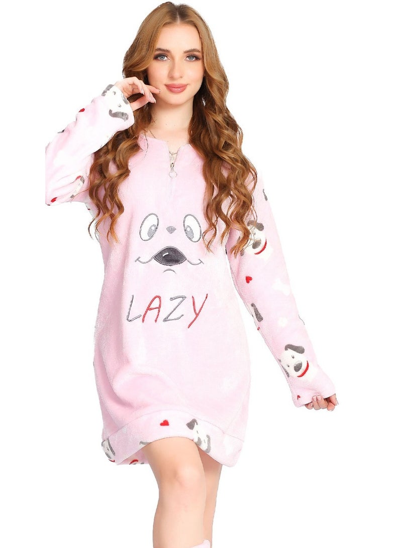 Dadoush Cash Mayo winter home women's pajama set - winter women's nightgown with matching socks from Dadoush - Image 2