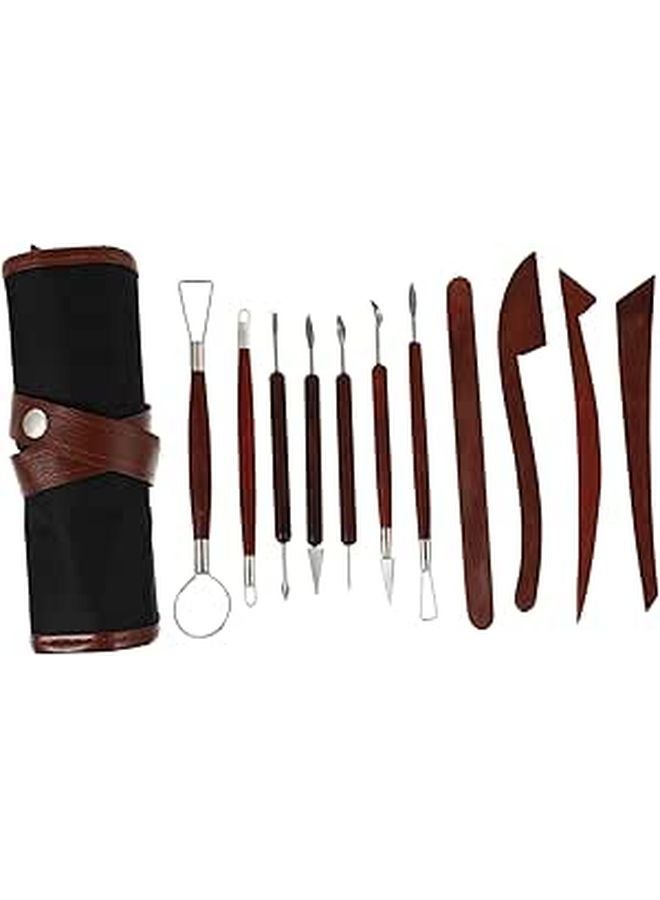 مجموعة أدوات نحت وتشكيل الطين الفخاري للعمل بنمط DIY والطين البوليمري - Image 1