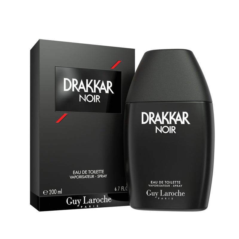 Guy Laroche Drakkar Noir By Guy Laroche, Iconic Designer Fragrance, Intense & Powerful Eau de Toilette, Fougere Blend & Aromatic Spices, Long Lasting Mens Cologne, Day and Evening Scent, 6.8 Fl. Oz. - Image 1