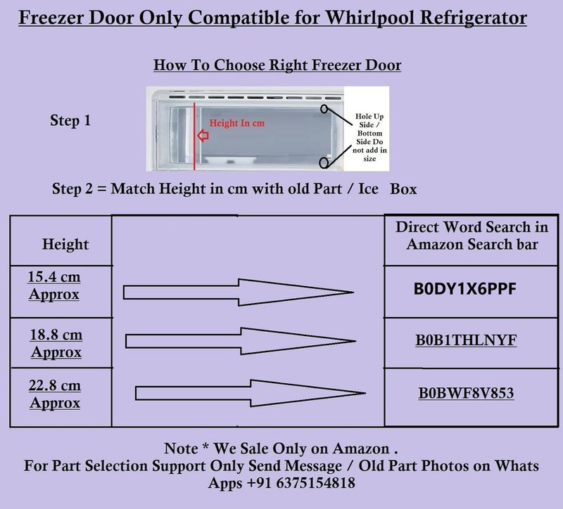 SANAVYA Freezer Door Compatilble with Whirlpool Icemagic Powercool 184L - Image 2