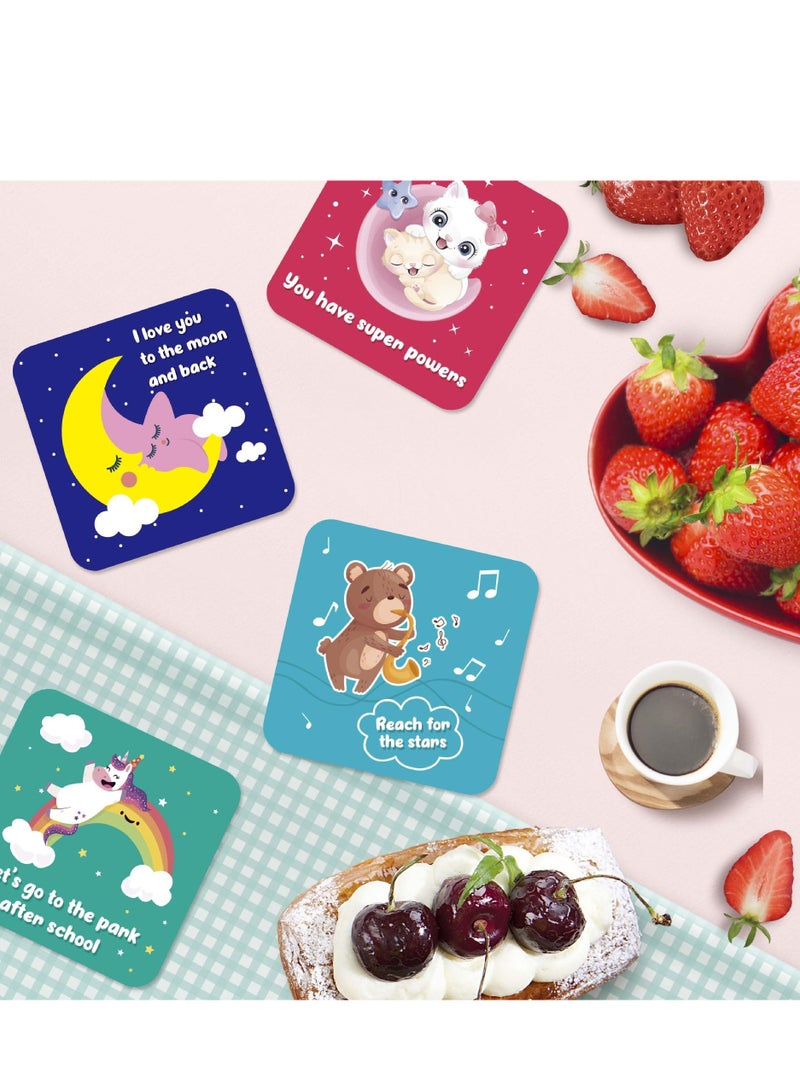 Mordely 60 Pcs Affirmation Cards For Kids, Lunch Box Notes, Funny Inspirational Cards, Cute Self-Encouragement Cards, Positive Thinking Cards, Motivational Cards, Gifts For Childre,n Toddler Girls - Image 5