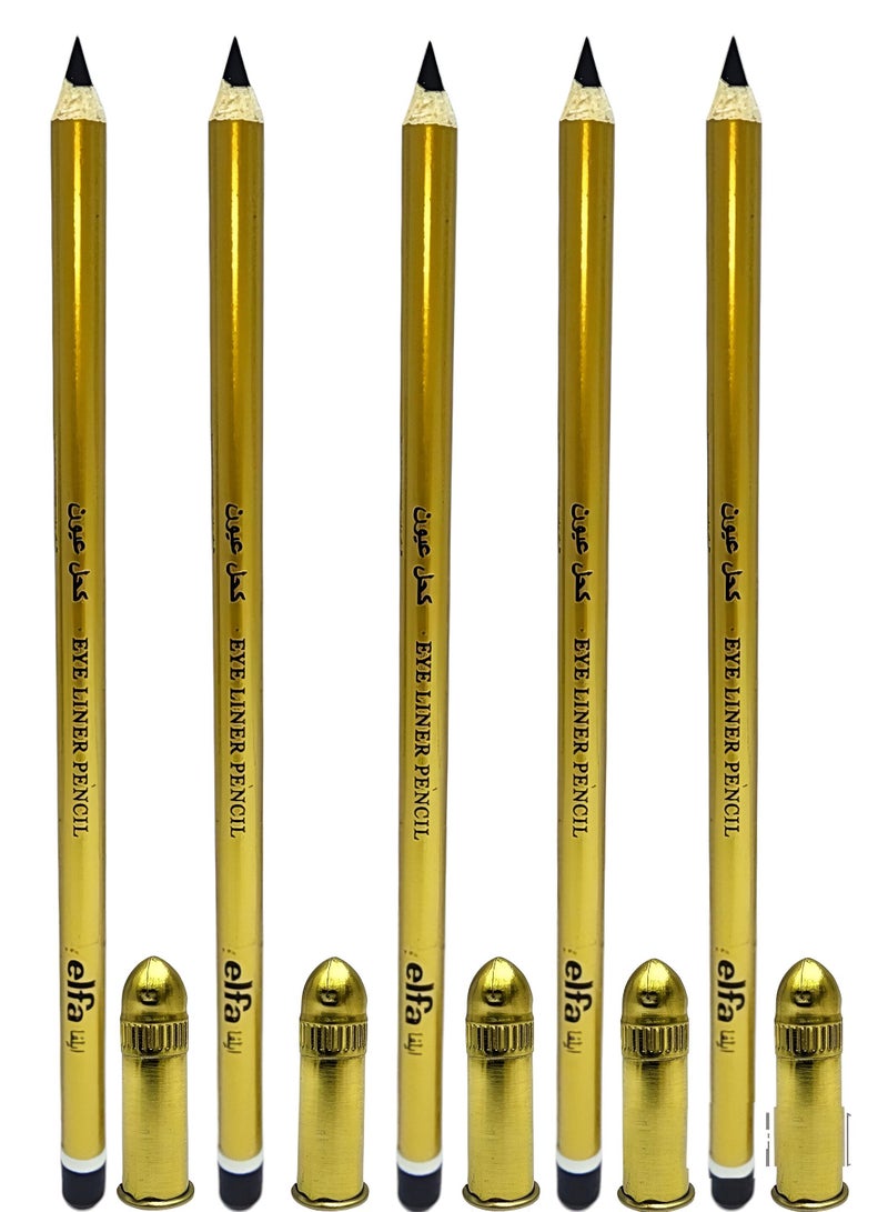elfa Large Black Eyeliner Pen Of 5 Pieces - Image 2