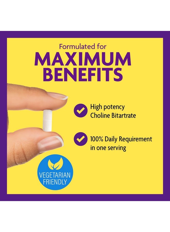 InnovixLabs InnovixLabs Choline Supplement 550mg Pure Choline Bitartrate for Brain Health, Focus, Memory, Cognitive Development, Fatty Liver and Mood Support for Women and Men, 100 Capsules - Image 4