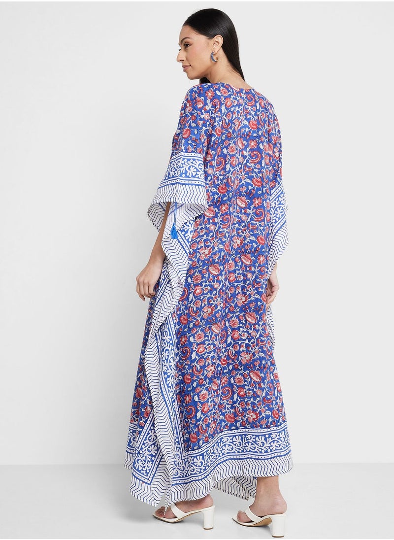 ARABIAN CLOSET - Cape Sleeve Printed Kaftan - Image 1